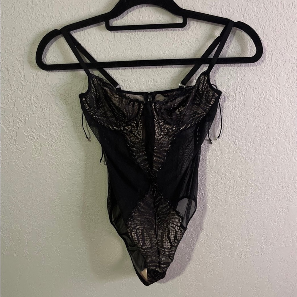 Victoria’s Secret black lingerie bodysuit